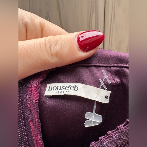 House of CB Nalini Mesh Corset Cocktail Dress Romantic Floral - Picture 7 of 10